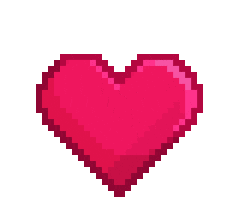 NIKADAKAVANA love heart pixel pink Sticker