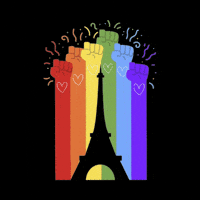 Eiffel Tower Pride GIF by ChangeForChange