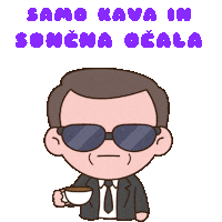 samo kava in soncna ocala Sticker by Men In Black: International