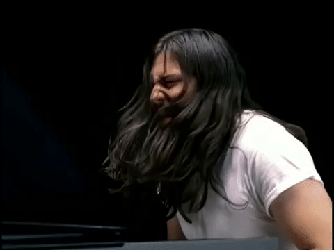 andrew w k piano GIF