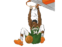 Giannis Antetokounmpo Basketball Sticker by Setanta Sports