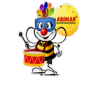 Carnaval Bee Sticker by abimarsupermercados