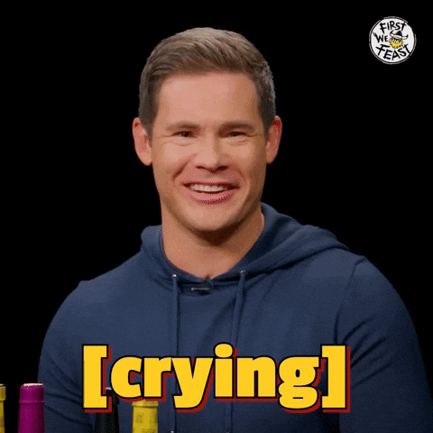 Adam Devine Crying GIF by First We Feast