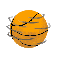 basketball spinning STICKER by North Coast Authentic