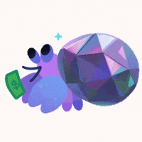 Hermit Crab Money GIF by pikaole