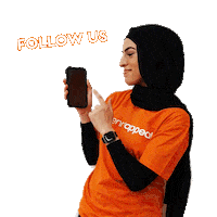 Follow Us Team Orange Sticker by Penny Appeal Australia
