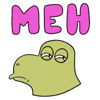 Meh Dinosaur Sticker by Luigi Segre