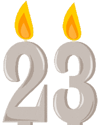 Birthday Flickering Sticker