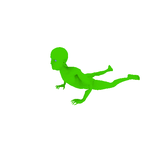 neeko test 3d alien death Sticker