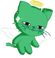 Cat Angel Sticker