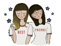 best friends love Sticker