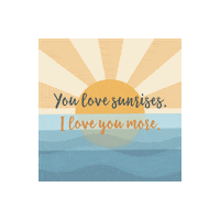 I Love You Sunrise Sticker