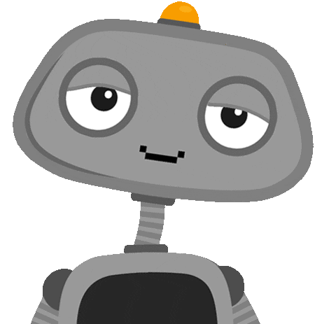 Tired Robot Sticker by cabuu