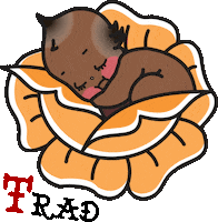 TattooTrad baby rose tattoo kewpie Sticker