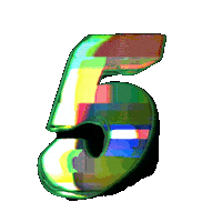 Glitch Numbers Sticker by #BASILIO