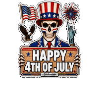 Independence Day Halloween Sticker