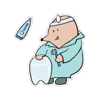 Teeth Think Sticker by Soysauceeggrice Studio
