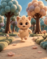 forinworld excited running cute cat on my way GIF