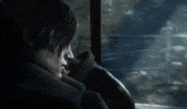 zhko sad lonely leon resident evil GIF