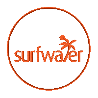 Surfwater logo beach marketing california Sticker