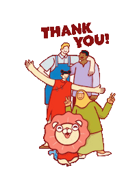 Multi Racial Thank You Sticker by playnationsg