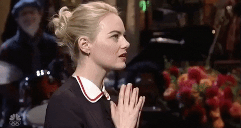 Praying Emma Stone GIF by Saturday Night Live