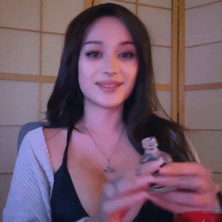 Cute Girl Drinking GIF