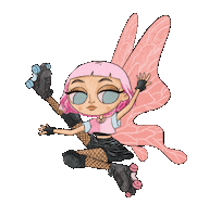 Skate Butterfly Sticker