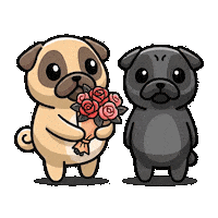 Happy I Love You Sticker by Pugs
