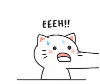 Shocked Cat Sticker by KIKI