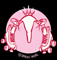 SparkleWhirl girl power feminist roller skate roller skating GIF