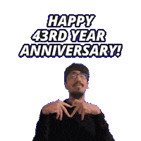 43 Year Anniversary Sticker