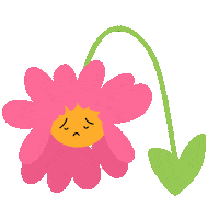 Sad Flower Sticker by Demic