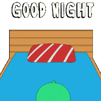 Good Night Sleeping Sticker by Abster