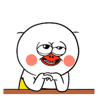 Smirk Drooling Sticker by kwaesam