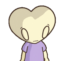 Sad Heart Sticker by LT3 Creations