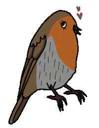European Robin Bird Sticker