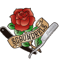 scoundrelsbarbers barber barba barberia barber shop Sticker