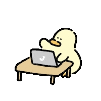 420gram00 work character duck banana Sticker