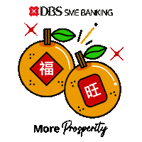 Orange Drum Sticker by DBS Bank Ltd