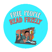 I Love Reading Banned Books Sticker by INTO ACTION