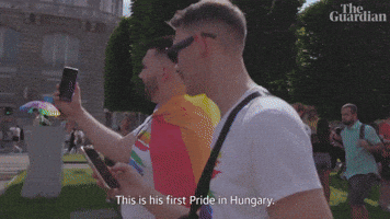 This Is His First Pride In Hungary
