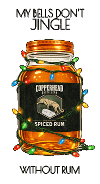 Spiced Rum Christmas Sticker by CopperheadDistillery