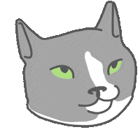 Scared Cat Sticker by nullbody