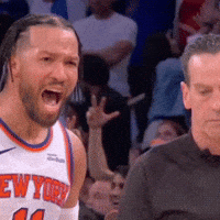 Screaming Jalen Brunson GIF