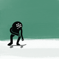 KMGYeah illustration skate character draw GIF