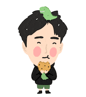 Chewing Eating Sticker by Patricia Tjandra