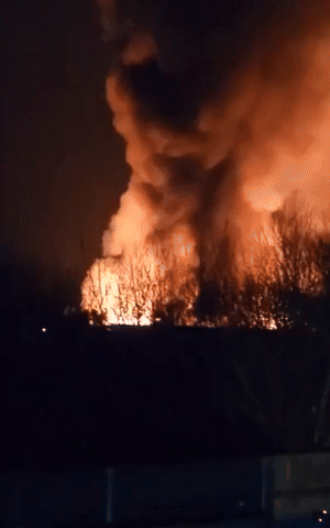 Large Fire Rips Through Industrial Estate in Wales