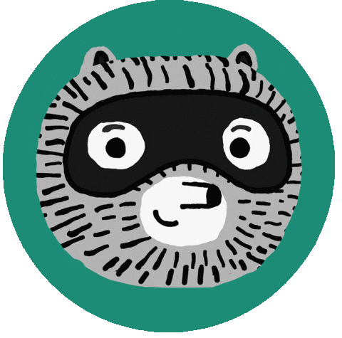 Pbs Kids Raccoon Sticker by FUZZYTOWN