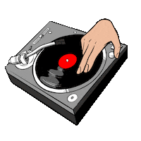 scratching hip hop Sticker by Cavan Infante